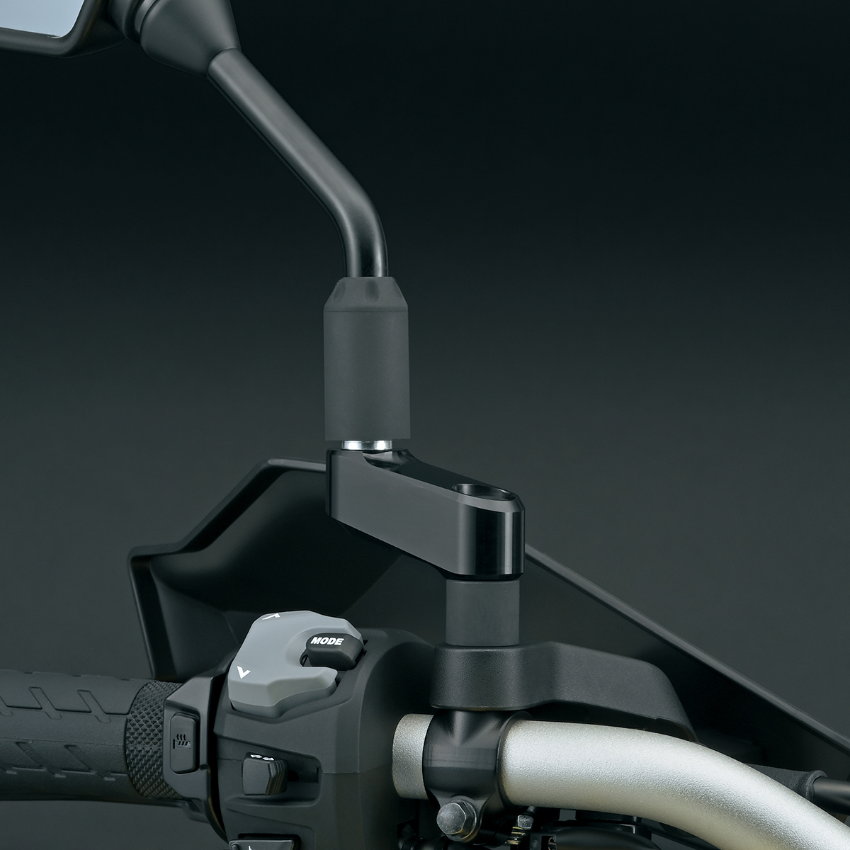 M-Factory Black Mirror Extensions / Risers For Suzuki V-Strom 650 & 1000 DL (2008-2011)