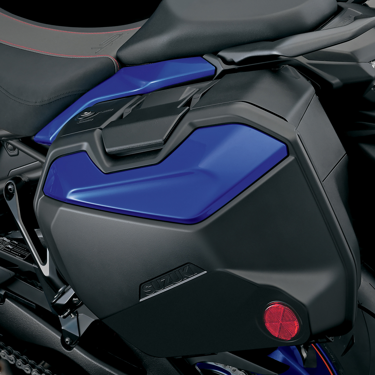 Side Case Garnish, Pearl Vigor Blue (2022-2026) | Suzuki Motor USA
