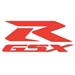GSX-R Die Cut Decal Reflective Red